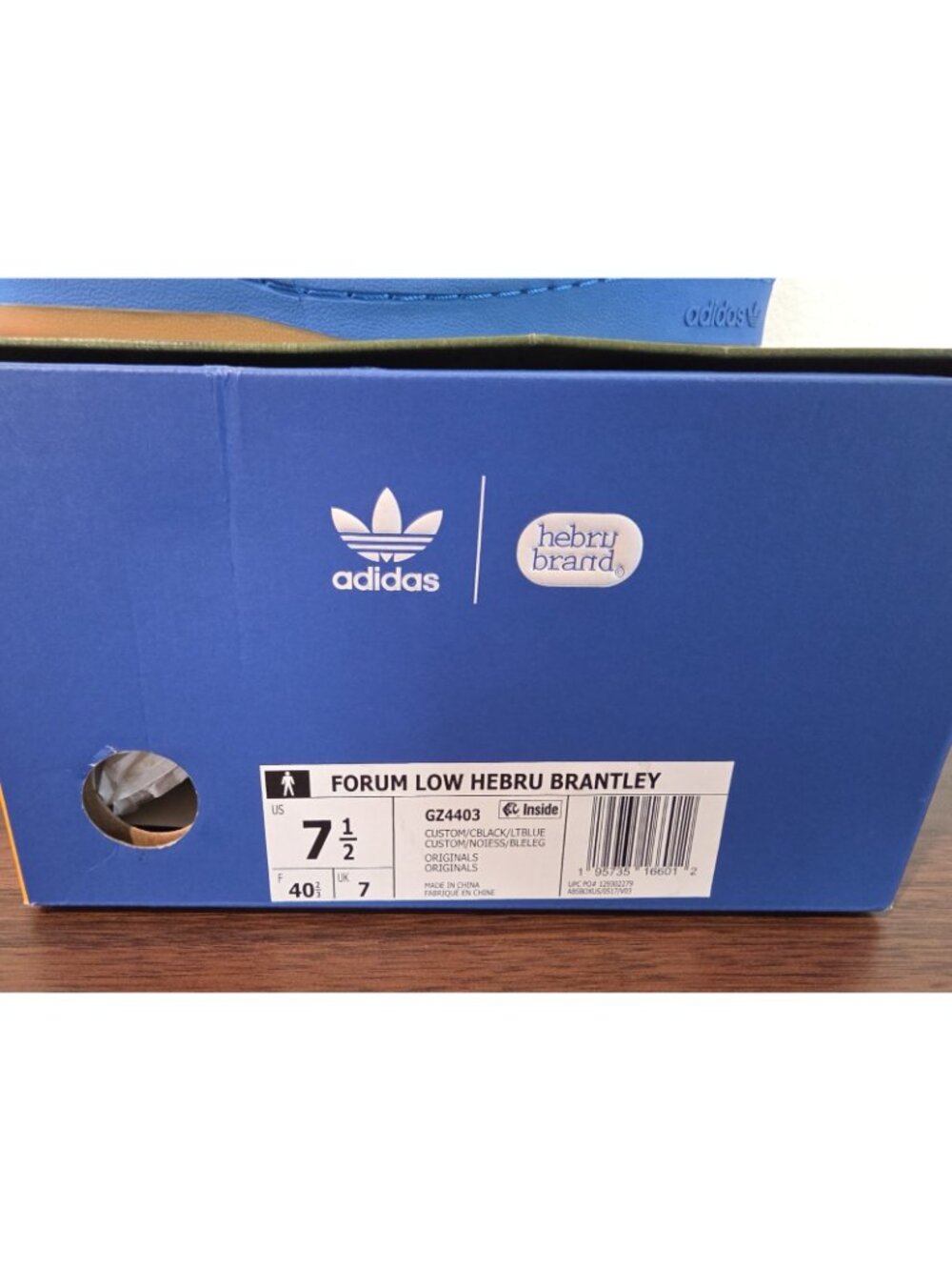 New adidas Originals Forum Low Hebru Brantley GZ4403 Men’s Size 7.5 Blue Suede - Picture 2 of 12